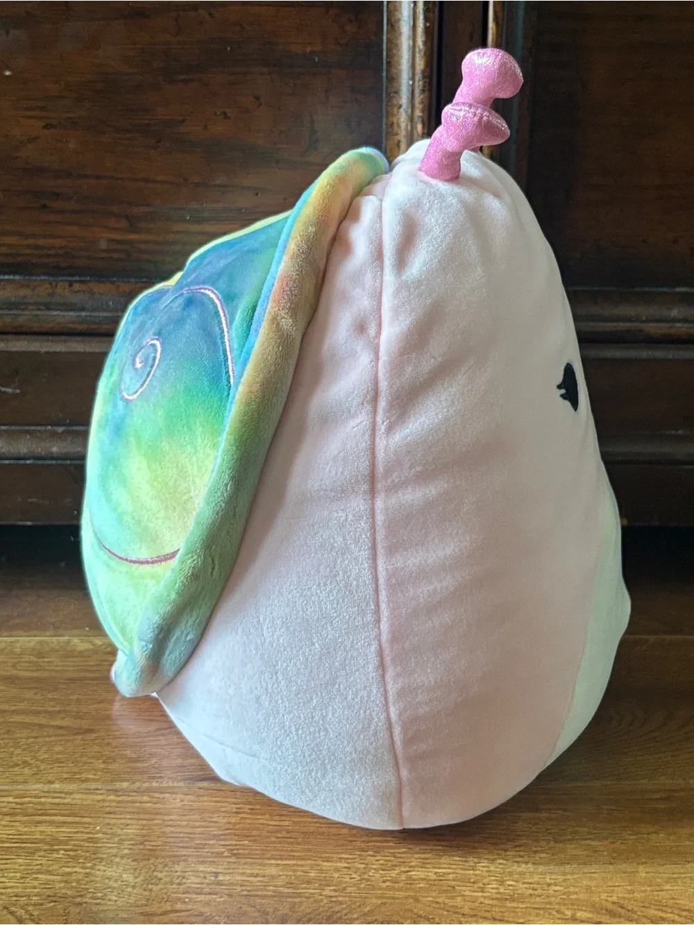 Sqishmallows pink snail plush
